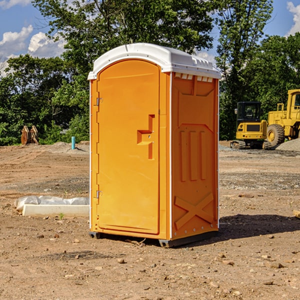 how often are the porta potties cleaned and serviced during a rental period in Lemmon